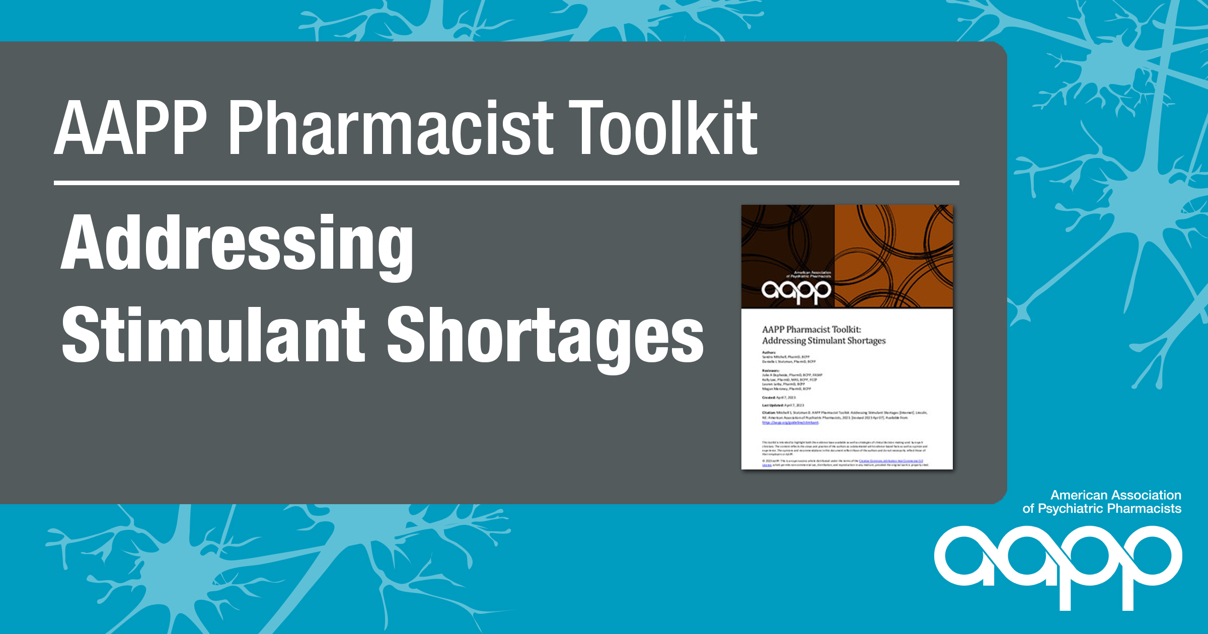 AAPP Pharmacist Toolkit Addressing Stimulant Shortages